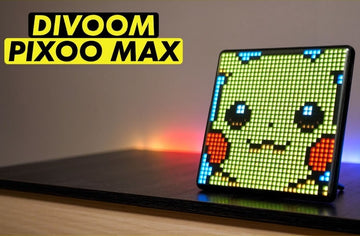 Divoom Pixoo-Max Multi-Purposes Bluetooth Digital Photo Frame, APP Cellphone Control Display 32 x 32 Programmable Pixel Art Led Display, Neon Light for Home Decoration, Business Advertisement, Window Sign - Imported from UK